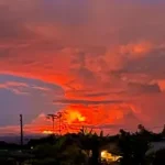 2022年ハワイ島マウナロア山噴火時の空